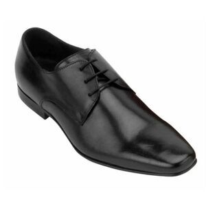 BETTACCINI Black Leather Plain Toe Oxford Size 45